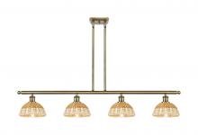 Innovations Lighting 516-4I-AB-NBD2-9-NAT - Bristol Natural II - 4 Light - 48 inch - Antique Brass - Stem Hung - Island Light
