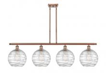 Innovations Lighting 516-4I-AC-G1213-10 - Athens Deco Swirl - 4 Light - 48 inch - Antique Copper - Cord hung - Island Light