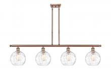 Innovations Lighting 516-4I-AC-G1215-8 - Athens Water Glass - 4 Light - 48 inch - Antique Copper - Cord hung - Island Light