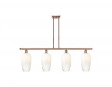 Innovations Lighting 516-4I-AC-G484-7OP - Brookhaven Flute - 4 Light - 48 inch - Antique Copper - Stem Hung - Island Light