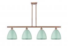 Innovations Lighting 516-4I-AC-MBD-9-SF - Plymouth - 4 Light - 48 inch - Antique Copper - Cord hung - Island Light