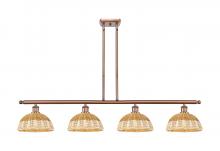 Innovations Lighting 516-4I-AC-NBD2-9-NAT - Bristol Natural II - 4 Light - 48 inch - Antique Copper - Stem Hung - Island Light