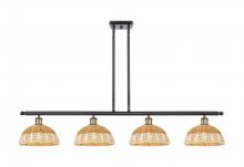 Innovations Lighting 516-4I-BAB-NBD2-9-NAT - Bristol Natural II - 4 Light - 48 inch - Black Antique Brass - Stem Hung - Island Light