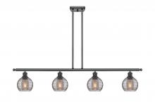 Innovations Lighting 516-4I-BK-G1213-6SM - Athens Deco Swirl - 4 Light - 48 inch - Matte Black - Cord hung - Island Light
