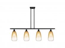 Innovations Lighting 516-4I-BK-G480-6AM - Brookhaven Almond - 4 Light - 48 inch - Matte Black - Stem Hung - Island Light