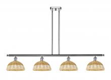 Innovations Lighting 516-4I-PC-NBD2-9-NAT - Bristol Natural II - 4 Light - 48 inch - Polished Chrome - Stem Hung - Island Light