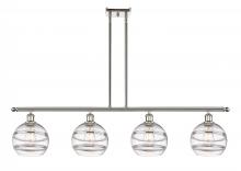 Innovations Lighting 516-4I-PN-G556-8CL - Rochester - 4 Light - 48 inch - Polished Nickel - Stem hung - Island Light