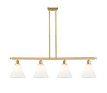 Innovations Lighting 516-4I-SG-GBC-81 - Berkshire - 4 Light - 48 inch - Satin Gold - Stem hung - Island Light