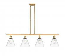 Innovations Lighting 516-4I-SG-GBC-82 - Berkshire - 4 Light - 48 inch - Satin Gold - Stem hung - Island Light