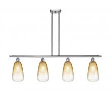 Innovations Lighting 516-4I-SN-G480-6AM - Brookhaven Almond - 4 Light - 48 inch - Brushed Satin Nickel - Stem Hung - Island Light