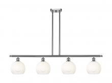 Innovations Lighting 516-4I-SN-G483-8OP - Brookhaven Globe - 4 Light - 48 inch - Brushed Satin Nickel - Stem Hung - Island Light