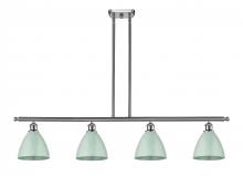 Innovations Lighting 516-4I-SN-MBD-75-SF - Plymouth - 4 Light - 48 inch - Brushed Satin Nickel - Cord hung - Island Light