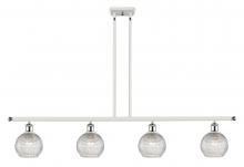 Innovations Lighting 516-4I-WPC-G122C-6CL - Athens - 4 Light - 48 inch - White Polished Chrome - Cord hung - Island Light