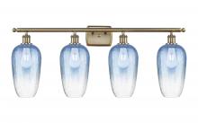 Innovations Lighting 516-4W-AB-G484-7SB - Brookhaven Flute - 4 Light - 37 inch - Antique Brass - Bath Vanity Light