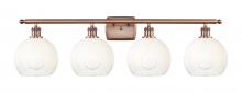 Innovations Lighting 516-4W-AC-G483-8OP - Brookhaven Globe - 4 Light - 38 inch - Antique Copper - Bath Vanity Light