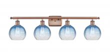 Innovations Lighting 516-4W-AC-G483-8SB - Brookhaven Globe - 4 Light - 38 inch - Antique Copper - Bath Vanity Light