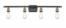 Innovations Lighting 516-4W-BAB - Bare Bulb - 4 Light - 36 inch - Black Antique Brass - Bath Vanity Light