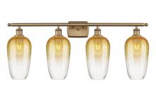 Innovations Lighting 516-4W-BB-G484-7AM - Brookhaven Flute - 4 Light - 37 inch - Brushed Brass - Bath Vanity Light