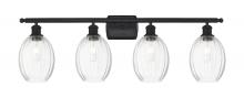 Innovations Lighting 516-4W-BK-G459-6CL - Preston Bulb - 4 Light - 36 inch - Matte Black - Bath Vanity Light