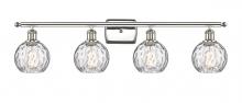 Innovations Lighting 516-4W-PN-G1215-6-LED - Athens Water Glass - 4 Light - 36 inch - Polished Nickel - Bath Vanity Light