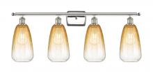 Innovations Lighting 516-4W-PN-G480-6AM - Brookhaven Almond - 4 Light - 36 inch - Polished Nickel - Bath Vanity Light