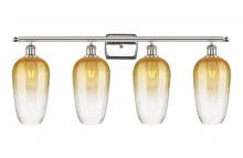 Innovations Lighting 516-4W-PN-G484-7AM - Brookhaven Flute - 4 Light - 37 inch - Polished Nickel - Bath Vanity Light