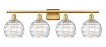 Innovations Lighting 516-4W-SG-G1213-8CL - Athens Deco Swirl - 4 Light - 38 inch - Satin Gold - Bath Vanity Light