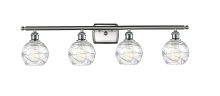 Innovations Lighting 516-4W-SN-G1213-6CL - Athens Deco Swirl - 4 Light - 36 inch - Brushed Satin Nickel - Bath Vanity Light
