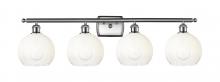 Innovations Lighting 516-4W-SN-G483-8OP - Brookhaven Globe - 4 Light - 38 inch - Brushed Satin Nickel - Bath Vanity Light