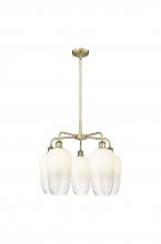 Innovations Lighting 516-5CR-AB-G484-7OP - Brookhaven Flute - 5 Light - 26 inch - Antique Brass - Stem hung - Chandelier