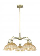Innovations Lighting 516-5CR-AB-NBD2-75-NAT - Bristol Natural II - 5 Light - 26 inch - Antique Brass - Stem hung - Chandelier