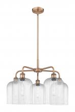 Innovations Lighting 516-5CR-AC-G559-8CL - Bridal Veil - 5 Light - 23 inch - Antique Copper - Chandelier