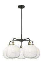 Innovations Lighting 516-5CR-BAB-G481-10OP - Brookhaven Sphere - 5 Light - 29 inch - Black Antique Brass - Stem hung - Chandelier