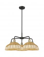 Innovations Lighting 516-5CR-BAB-NBD2-9-NAT - Bristol Natural II - 5 Light - 28 inch - Black Antique Brass - Stem hung - Chandelier