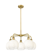 Innovations Lighting 516-5CR-BB-G483-8OP - Brookhaven Globe - 5 Light - 26 inch - Brushed Brass - Stem hung - Chandelier