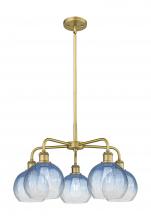 Innovations Lighting 516-5CR-BB-G483-8SB - Brookhaven Globe - 5 Light - 26 inch - Brushed Brass - Stem hung - Chandelier