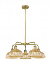 Innovations Lighting 516-5CR-BB-NBD2-9-NAT - Bristol Natural II - 5 Light - 28 inch - Brushed Brass - Stem hung - Chandelier