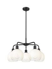 Innovations Lighting 516-5CR-BK-G483-8OP - Brookhaven Globe - 5 Light - 26 inch - Matte Black - Stem hung - Chandelier