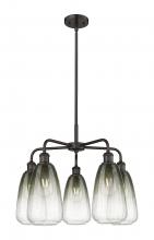 Innovations Lighting 516-5CR-OB-G480-6SL - Brookhaven Almond - 5 Light - 25 inch - Oil Rubbed Bronze - Stem hung - Chandelier