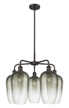 Innovations Lighting 516-5CR-OB-G484-7SL - Brookhaven Flute - 5 Light - 26 inch - Oil Rubbed Bronze - Stem hung - Chandelier