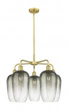 Innovations Lighting 516-5CR-SG-G484-7SL - Brookhaven Flute - 5 Light - 26 inch - Satin Gold - Stem hung - Chandelier