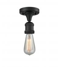 Innovations Lighting 517-1C-BK-LED - Bare Bulb - 1 Light - 5 inch - Matte Black - Semi-Flush Mount