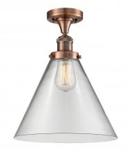 Innovations Lighting 517-1CH-AC-G42-L - Cone - 1 Light - 12 inch - Antique Copper - Semi-Flush Mount