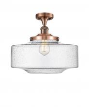 Innovations Lighting 517-1CH-AC-G694-16 - Bridgeton - 1 Light - 16 inch - Antique Copper - Semi-Flush Mount