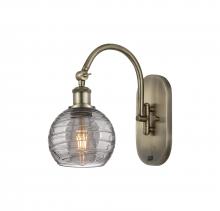 Innovations Lighting 518-1W-AB-G1213-6SM - Athens Deco Swirl - 1 Light - 6 inch - Antique Brass - Adjustable Swing Arm