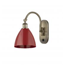 Innovations Lighting 518-1W-AB-MBD-75-RD - Plymouth - 1 Light - 8 inch - Antique Brass - Sconce