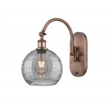 Innovations Lighting 518-1W-AC-G1213-8SM - Athens Deco Swirl - 1 Light - 8 inch - Antique Copper - Adjustable Swing Arm