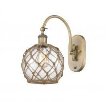 Innovations Lighting 518-1W-BB-G122-8RB - Farmhouse Rope - 1 Light - 8 inch - Brushed Brass - Adjustable Swing Arm