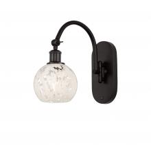 Innovations Lighting 518-1W-OB-G1216-6WM - White Mouchette - 1 Light - 6 inch - Oil Rubbed Bronze - Adjustable Swing Arm