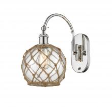 Innovations Lighting 518-1W-PN-G122-8RB - Farmhouse Rope - 1 Light - 8 inch - Polished Nickel - Adjustable Swing Arm
